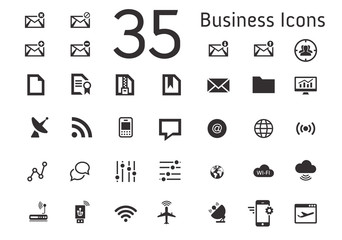 Set of 35 Business Icons