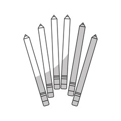 pencil liner makeup related icon image vector illustration design 