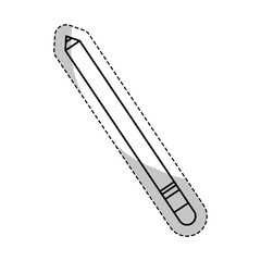 pencil liner makeup related icon image vector illustration design 