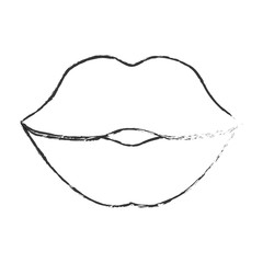 thick lips icon image vector illustration design 