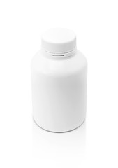 blank packaging supplement product bottle isolated on white