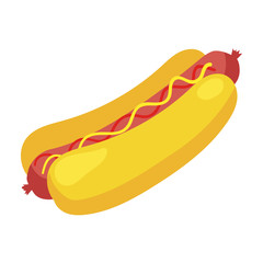 Fast food hot dog icon