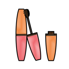 mascara makeup icon image vector illustration design 