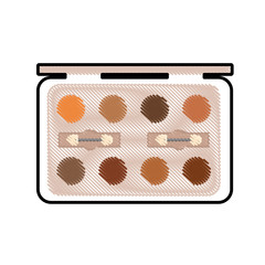 eyeshadow palette makeup icon image vector illustration design 