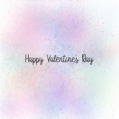 Happy Valentine s day lettering on pastel background