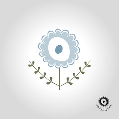 flower logo, icon and symbol vector illustration