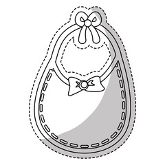 bib baby shower related icon image vector illustration design 