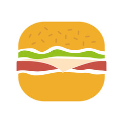 hamburger fast food related icon image vector illustration design 