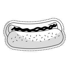 hot dog fast food related icon image vector illustration design 