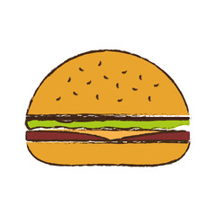 hamburger fast food related icon image vector illustration design 