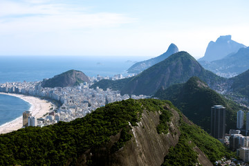Copacabana beach aerial view