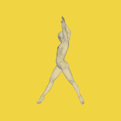 Gymnast. 3D Model of Man. Human Body Model.