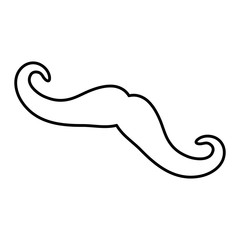 Hipster gentleman mustache icon vector illustration graphic design