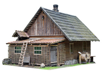 Fototapeta premium Simple noname isolated rural shed