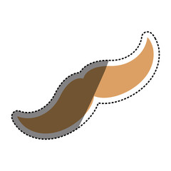 Hipster gentleman mustache icon vector illustration graphic design