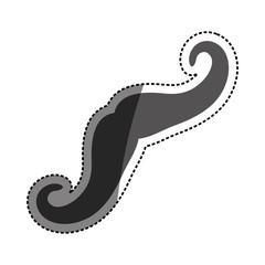Hipster gentleman mustache icon vector illustration graphic design