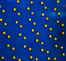 Diode strip. Led lights tape close-up