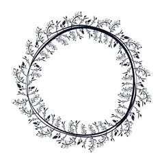 Beautiful leaves ornament icon vector illustration graphic design