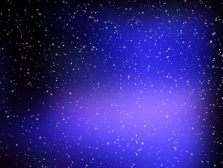 Abstract blue stars space background.