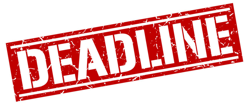 deadline square grunge stamp