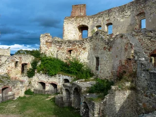 Papier Peint photo Rudnes Ruins of Boskovice castle, south Moravia, Czech Republic.