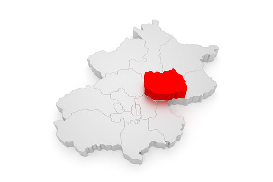 Shunyi - Peking - Bezirke 3D