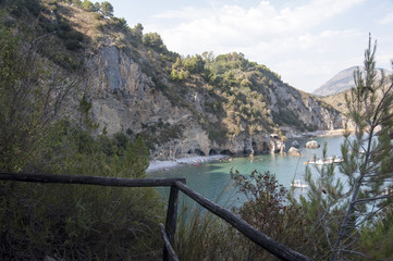 Naklejka premium Awesome beaches along the jaggy coast, Palinuro, Italy
