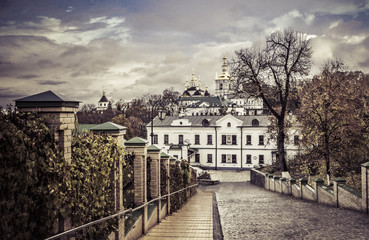 Naklejka na ściany i meble Kiev Pechersk Lavra - national historic-cultural sanctuary monastery and unesco heritage site.