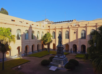 Fototapeta na wymiar Argentina, Cordoba, Manzana Jesuitica(Jesuit Block), View of the patio of the National University of Cordoba, former Colegio Maximo of the Society of Jesus.