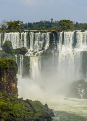 Fototapeta na wymiar Argentina, Misiones, Puerto Iguazu, View of the Iguazu Falls.