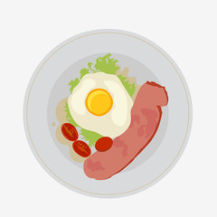 English breakfast - fried eggs