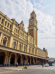 Fototapeta premium Brazil, State of Sao Paulo, City of Sao Paulo, View of the Luz Station.