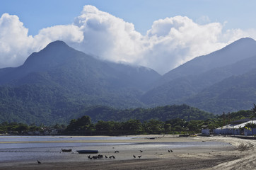 Brazil, State of Sao Paulo, View of the Ilhabela Island..