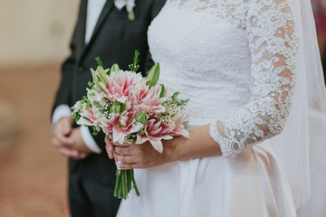 Wedding bouquet from lily