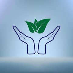 Obraz premium Green eco friendly sign