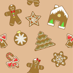 Set of different gingerbreads
