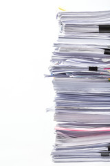 Stack of Documents isolated on white background