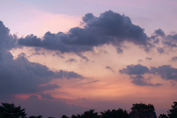 Sky and clouds / Sky and clouds at twilight.