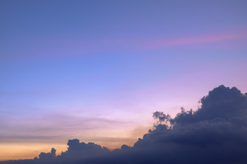 Sky and clouds / Sky and clouds at twilight.