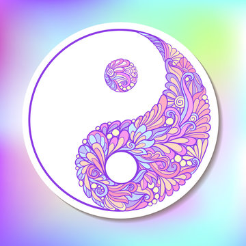 Symbol of yin and yang. This illustration can be used as a print
