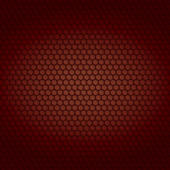 Dark red honeycomb grid vector background