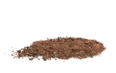 pile soil isolated on white background