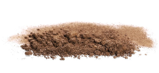 pile soil isolated on white background
