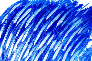 Blue white acrylic brushstrokes background