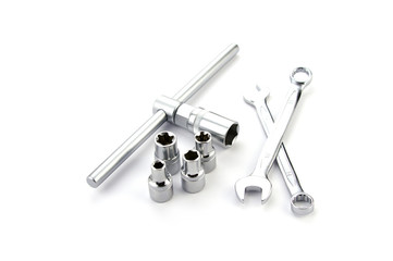 Hand tools isolated on a white background