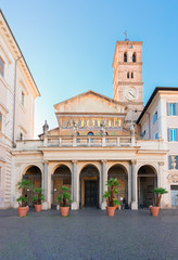 Obraz premium basilica Santa Maria in Trastevere, Rome, Italy