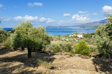 Fototapeta na wymiar Amazing Landscape of the sea on Thassos island, East Macedonia and Thrace, Greece