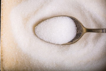 Close up of white sugar