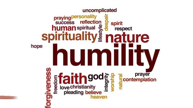 Humility animated word cloud.