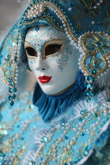 Venice carnival mask portrait